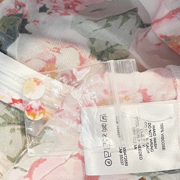 Favorite Daughter The One That Got Away Floral Square Neck Blouse Size L NWOT - Picture 6 of 8